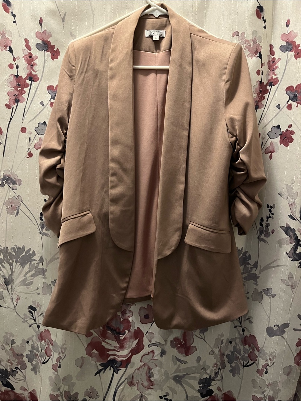 Darling Blush Pink Open-Front Blazer